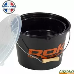 Rok Fishing Seau Rond ROK Round Bucket Complet Noir 13L