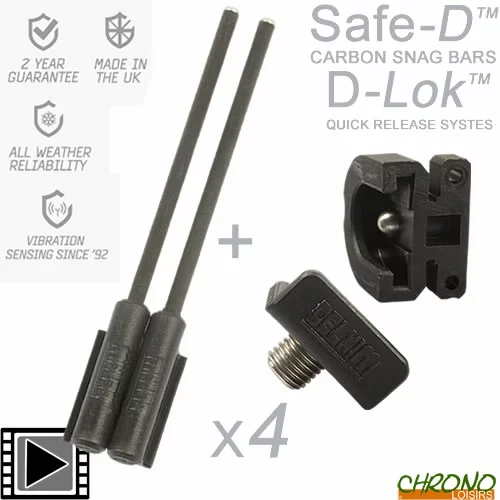 Pack Delkim New D-Lok Quick R Safe-D Carbon Snag Txi-D & Ev-D (les 4)